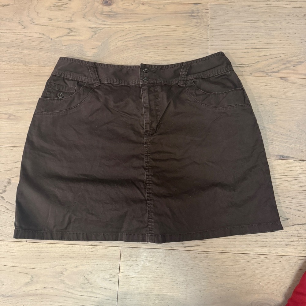 SONOMA LIFE STYLE Women's Brown Cotton Blend‎ A-Line Skirt Size 10